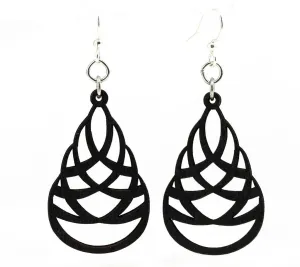 Layered Teardrop Earrings: Pink