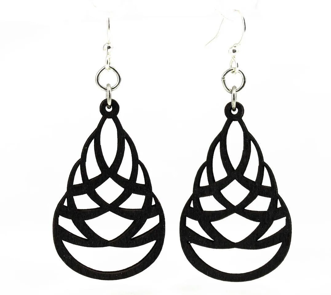 Layered Teardrop Earrings: Pink