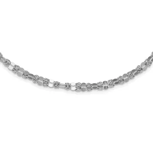 Leslies Sterling Silver Polished Fancy Necklace