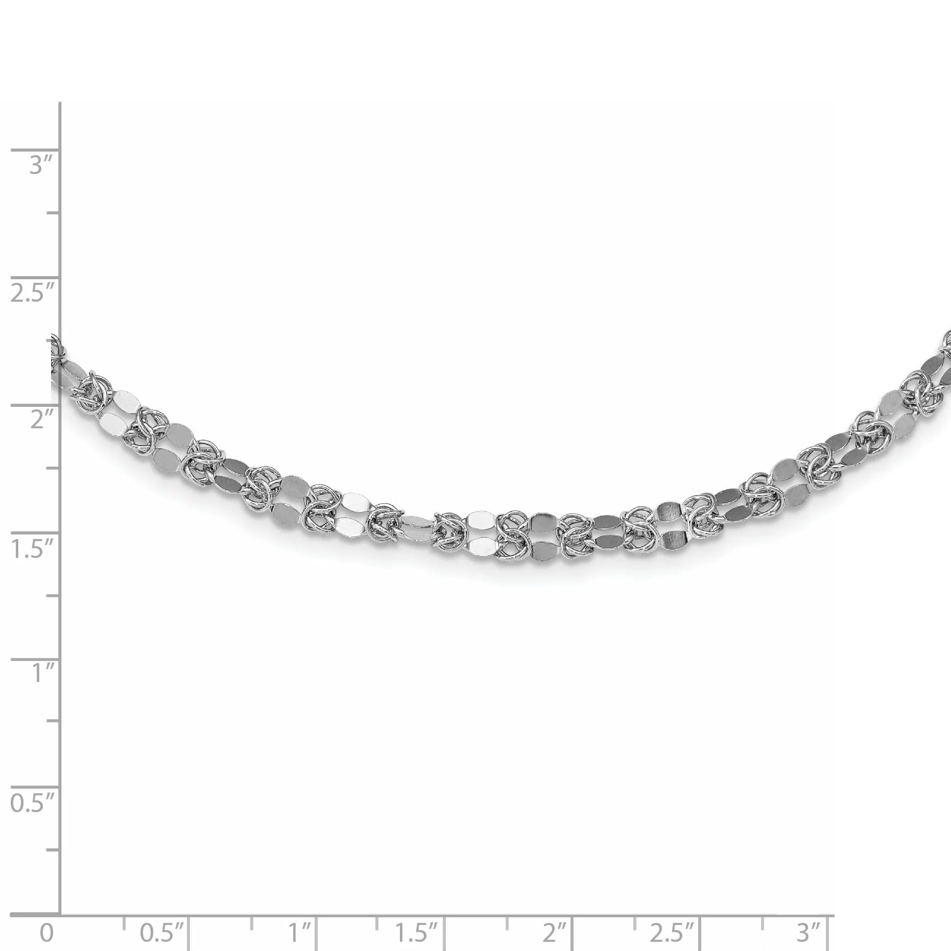 Leslies Sterling Silver Polished Fancy Necklace