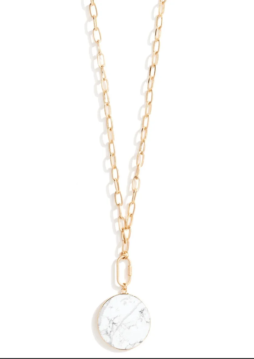 Long stone Necklace (2 colors)