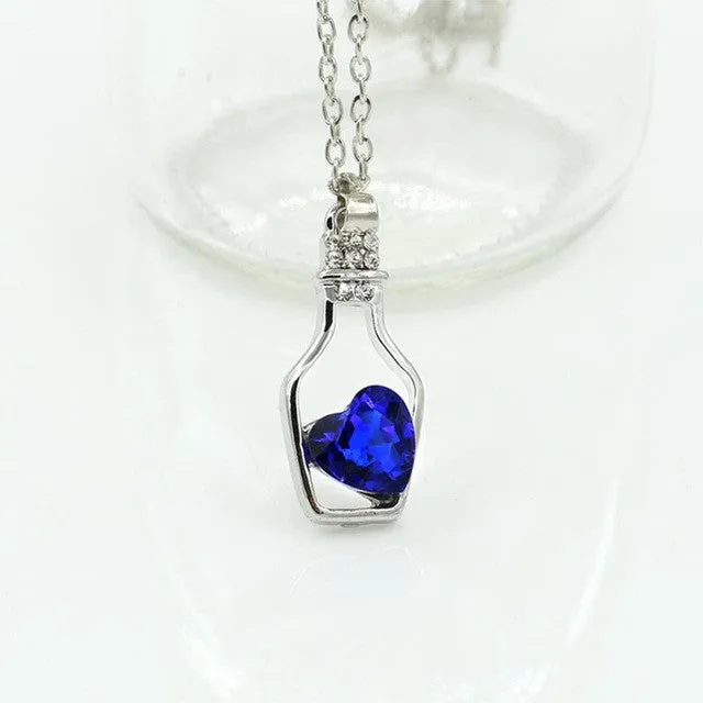 Love In A Bottle Cubic Zircon Necklace