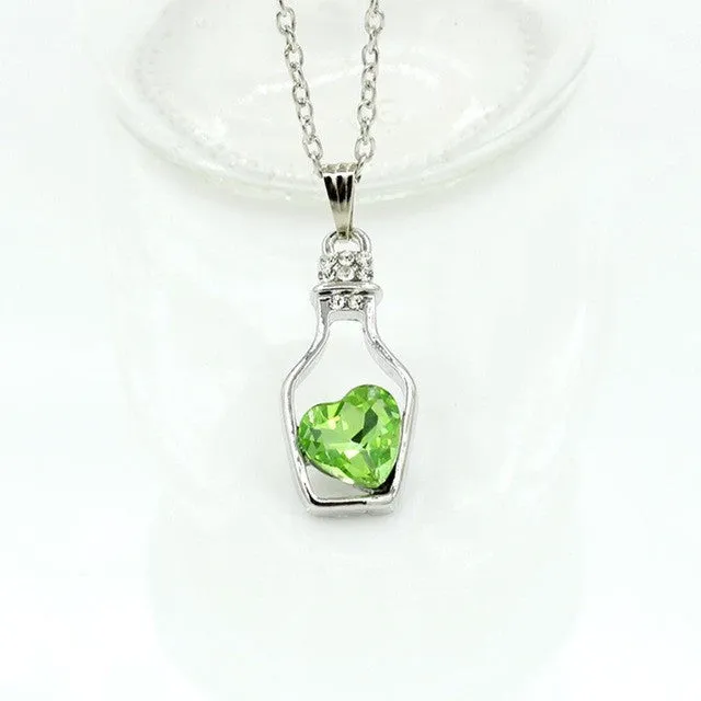 Love In A Bottle Cubic Zircon Necklace