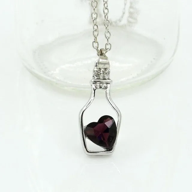Love In A Bottle Cubic Zircon Necklace