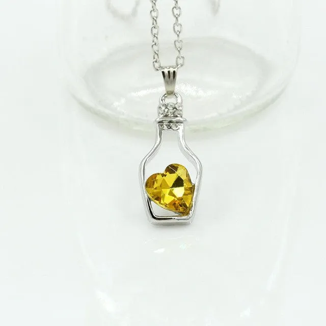 Love In A Bottle Cubic Zircon Necklace