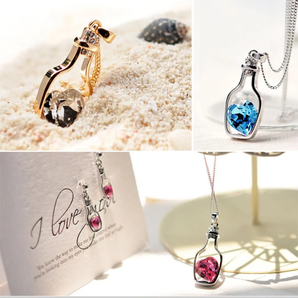 Love In A Bottle Cubic Zircon Necklace
