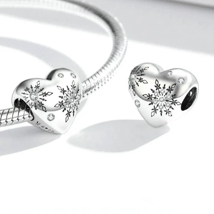 Love Wings & Snowflake Romantic Charms