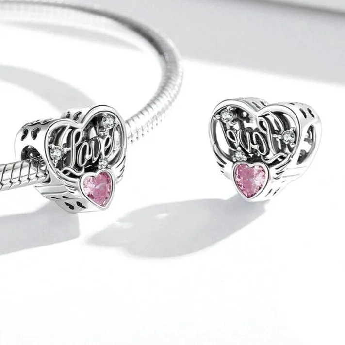 Love Wings & Snowflake Romantic Charms
