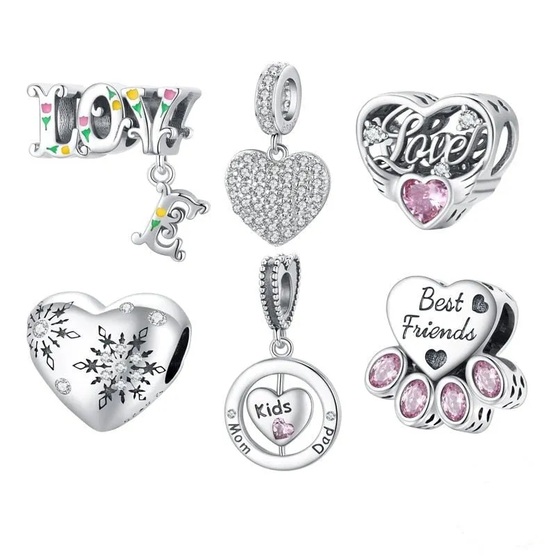 Love Wings & Snowflake Romantic Charms