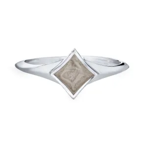 Luminary Cremation Ring in 14K White Gold
