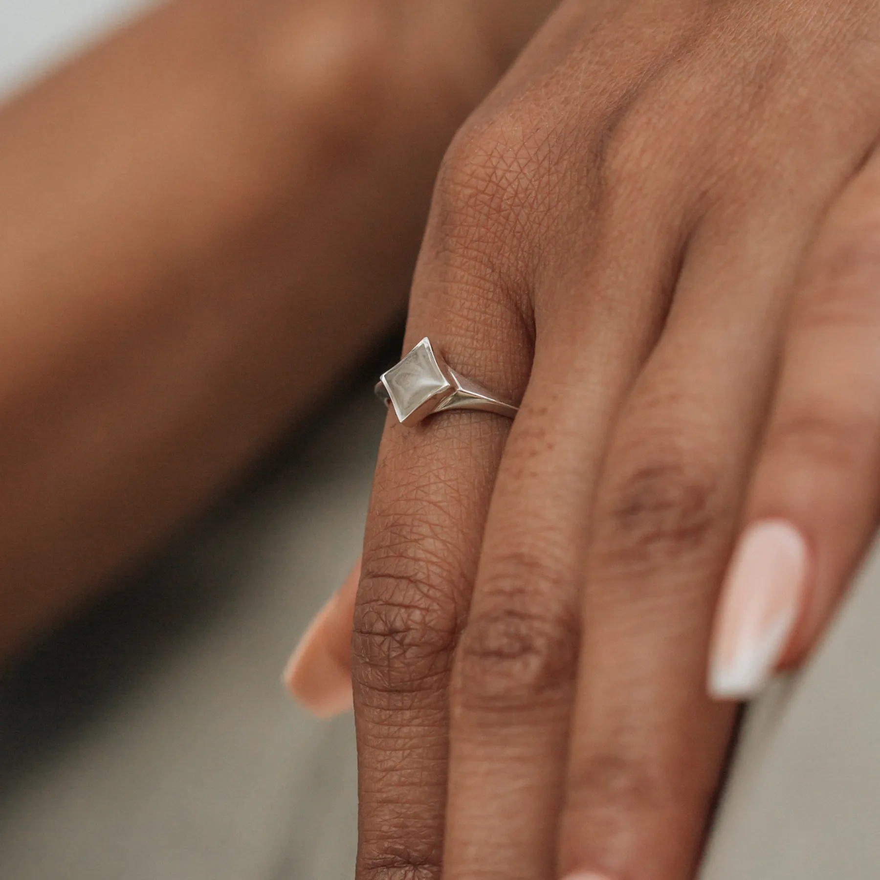 Luminary Cremation Ring in Sterling Silver