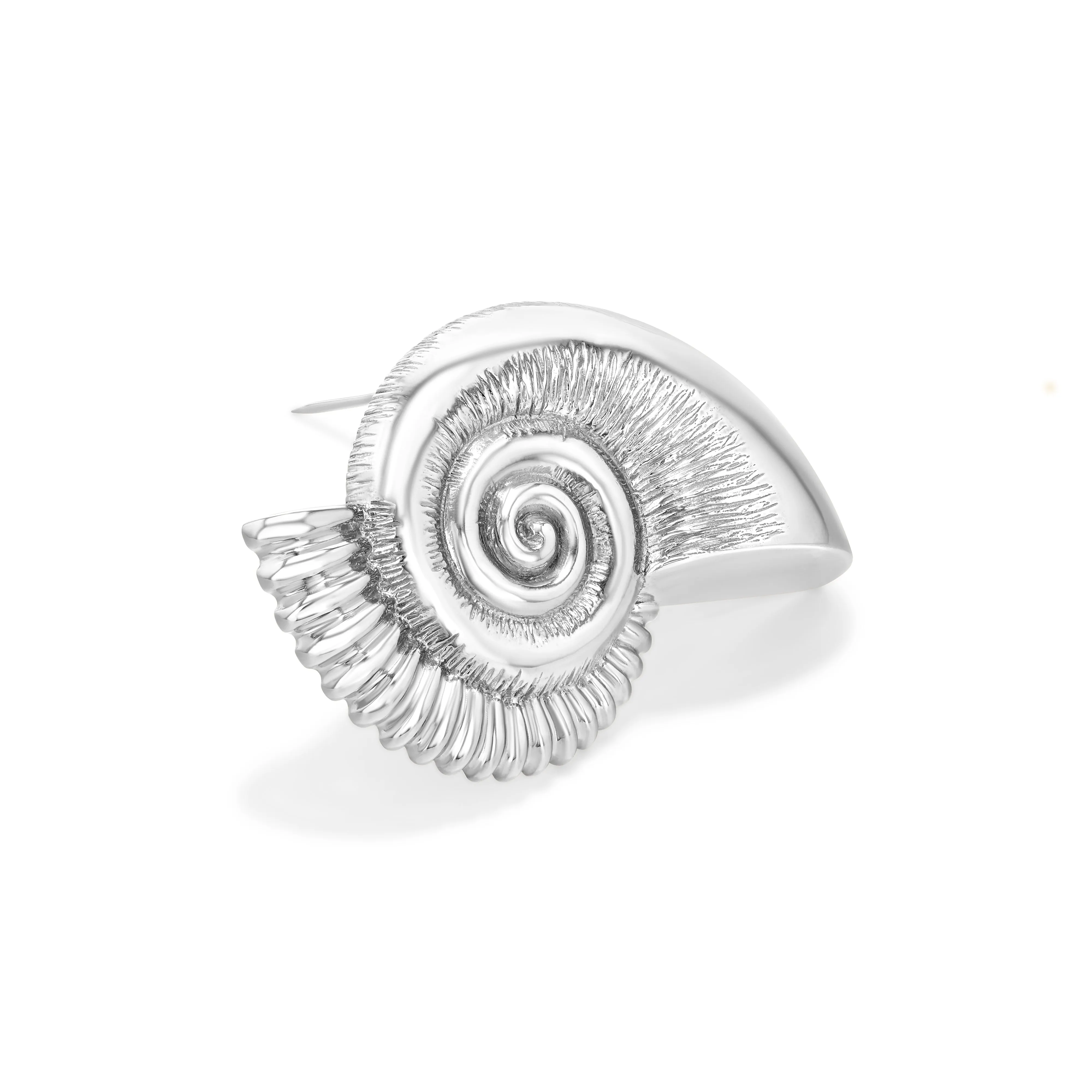 Luminesce Shell Necklace/Brooch in White Rhodium