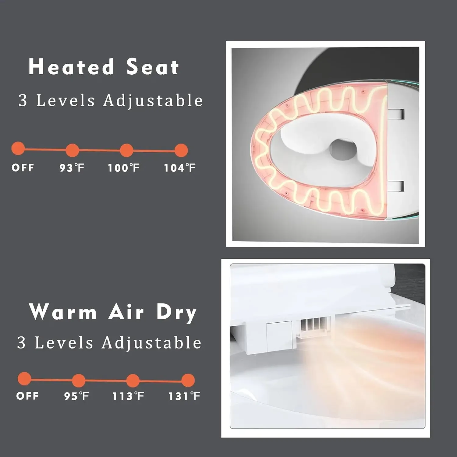 Luxury Smart Toilet With Bidet Seat