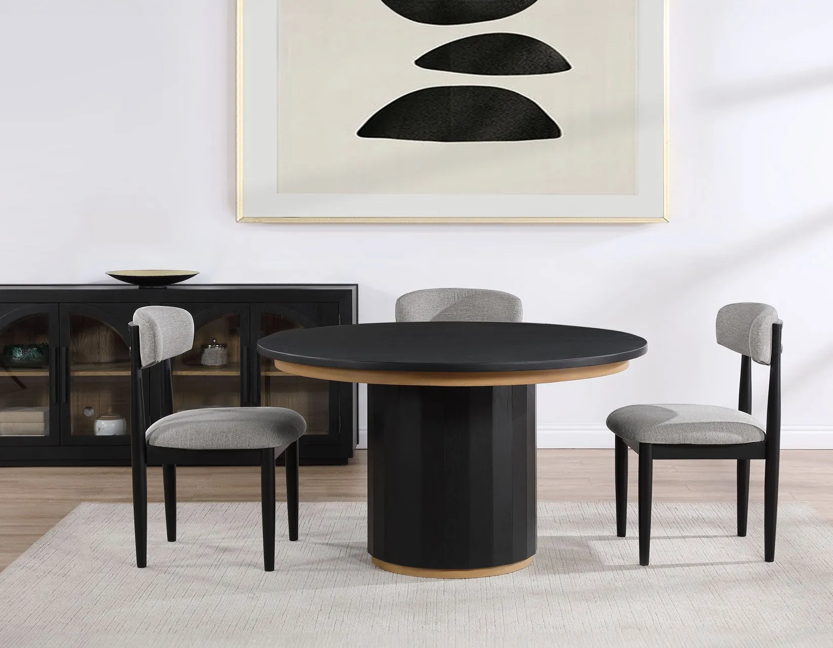 Maggie Round 52" Black Dining Table