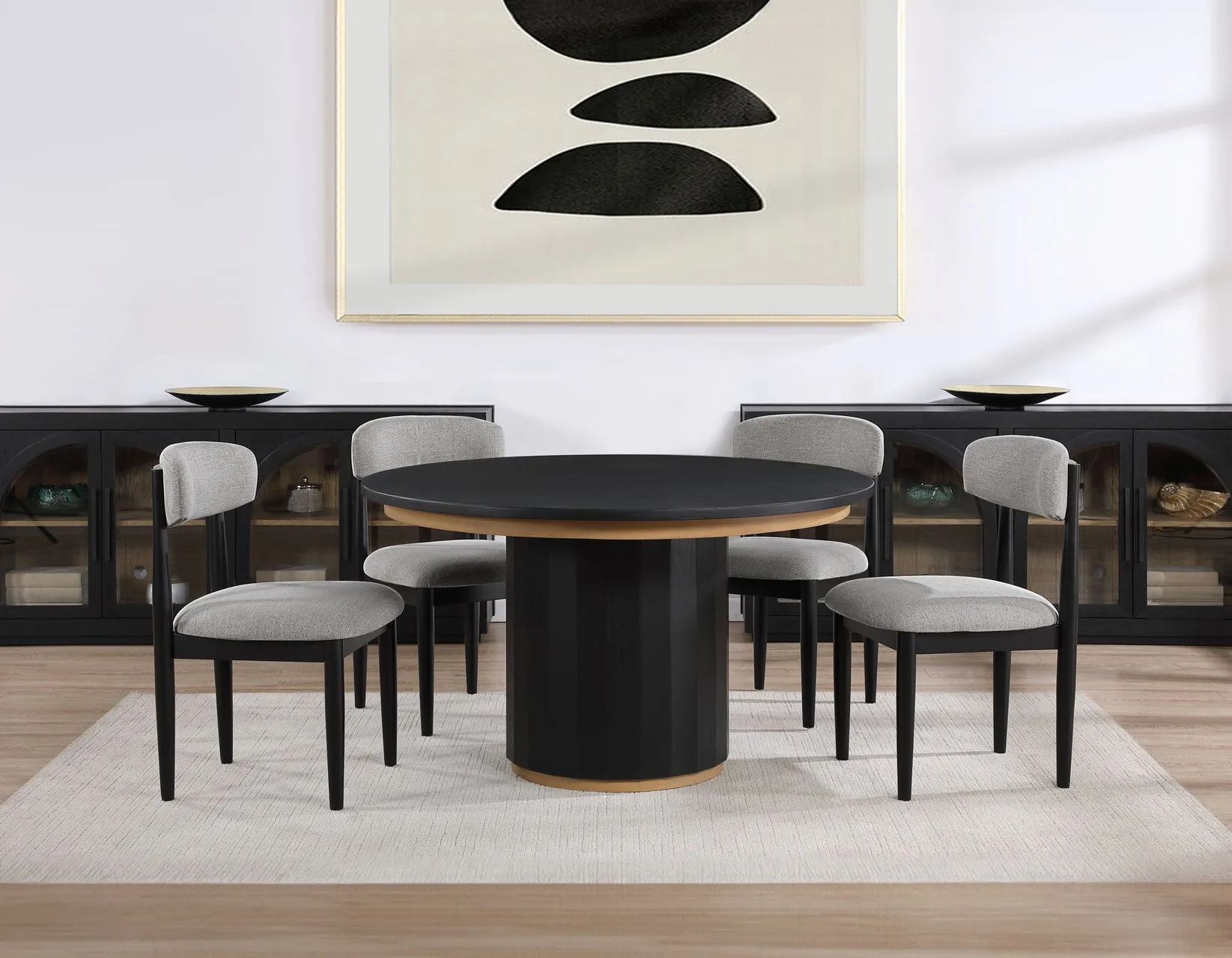 Maggie Round 52" Black Dining Table