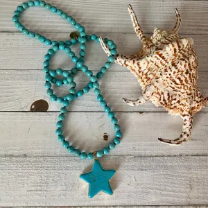 Magnesite Necklace with Star Shape Pendant | Erika Williner Designs