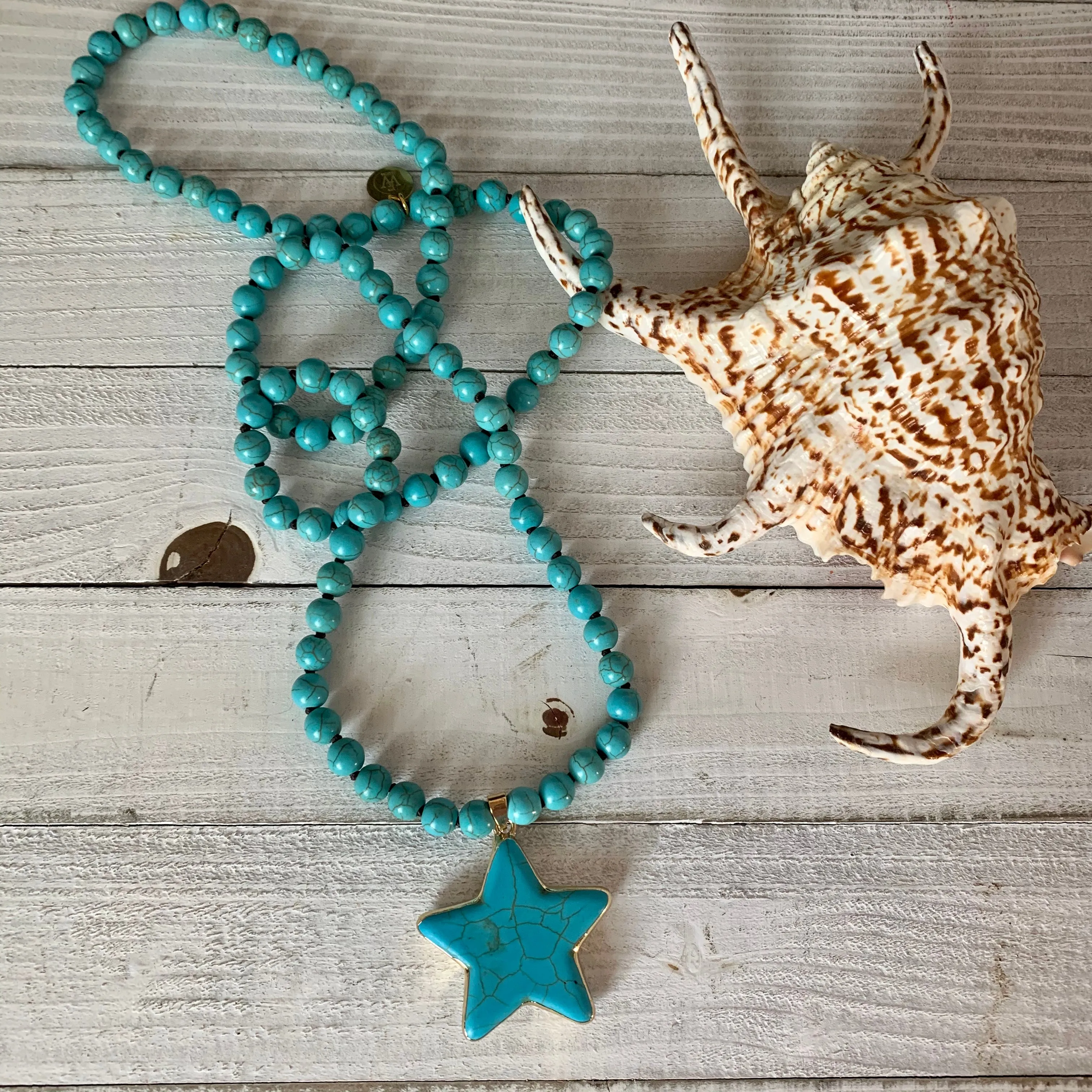 Magnesite Necklace with Star Shape Pendant | Erika Williner Designs