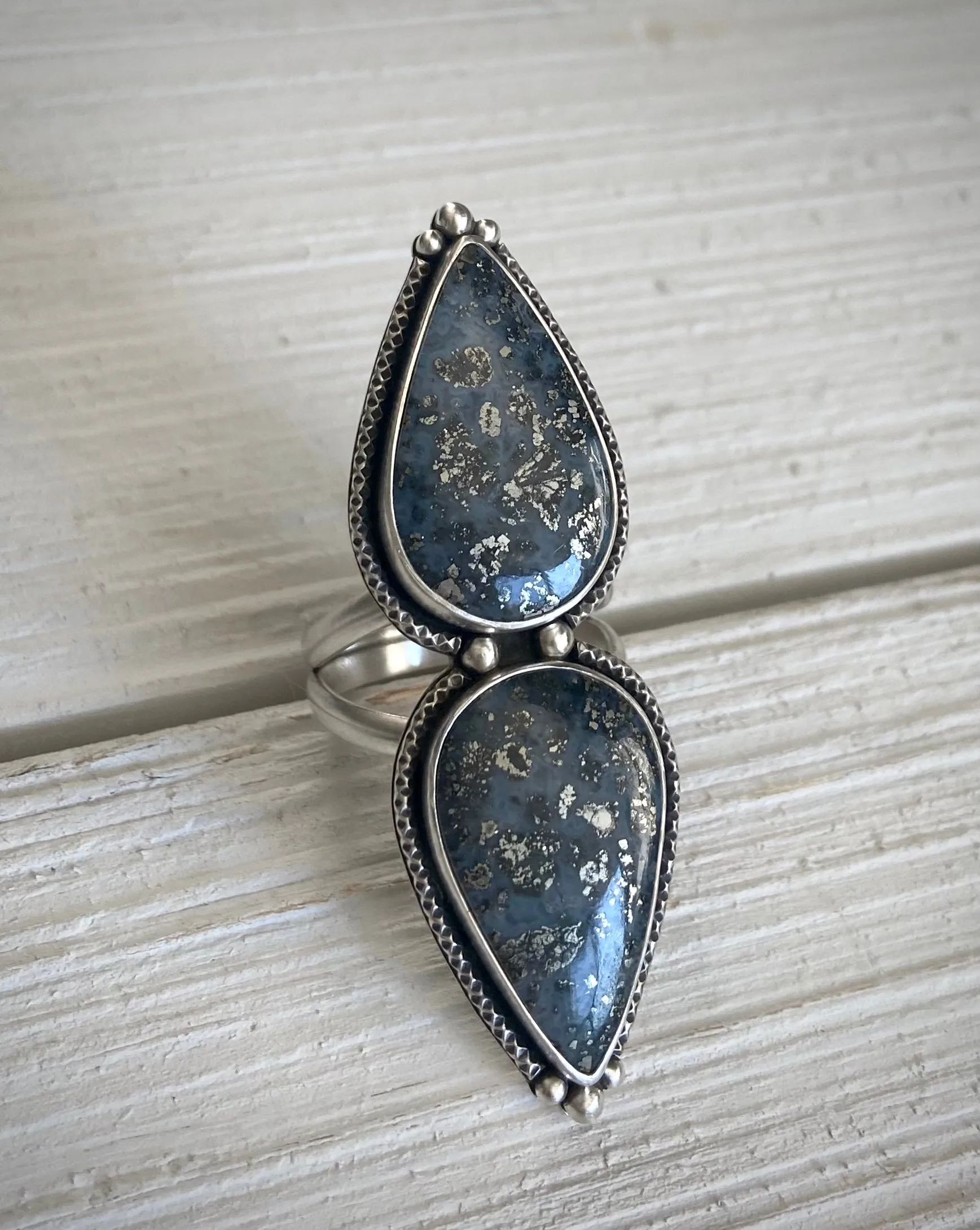 Marcasite Double Stoned Ring