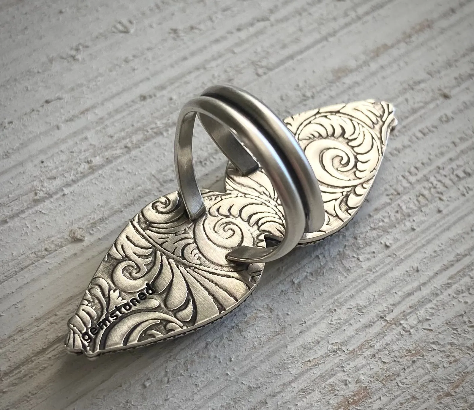 Marcasite Double Stoned Ring