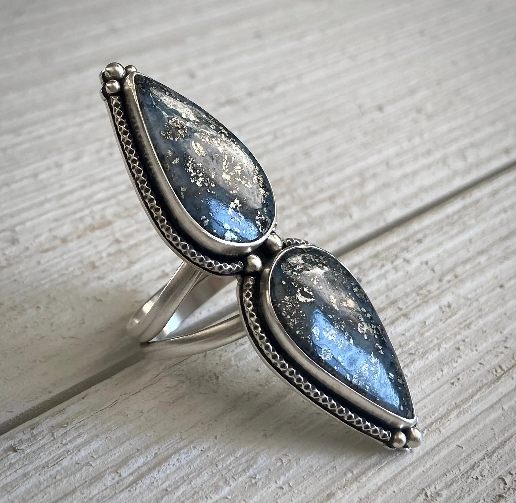 Marcasite Double Stoned Ring
