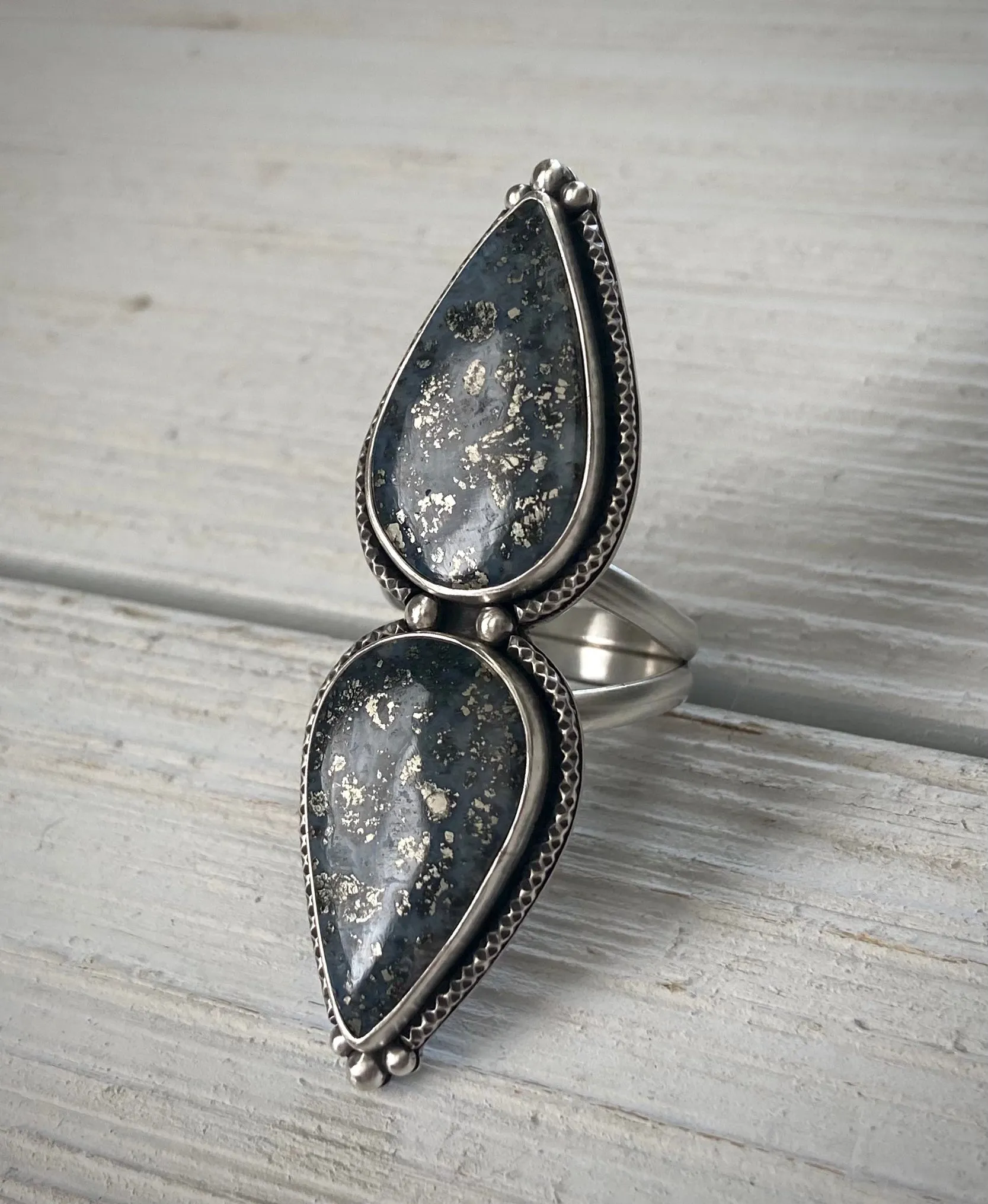 Marcasite Double Stoned Ring