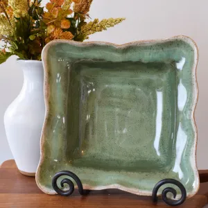 Medium Square Bowl Matcha Leaf
