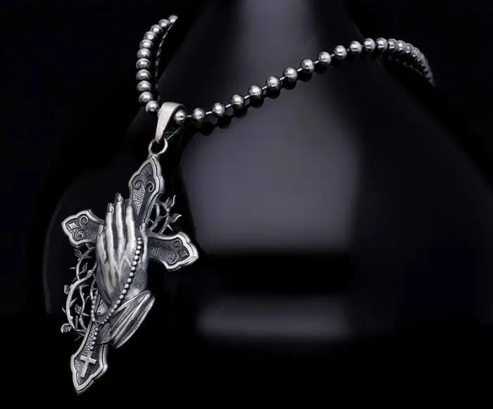 Men’s Sterling Silver Cross Necklace