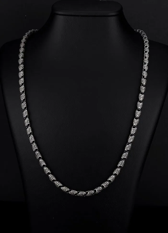 Men’s Sterling Silver Fleur De Lis Chain