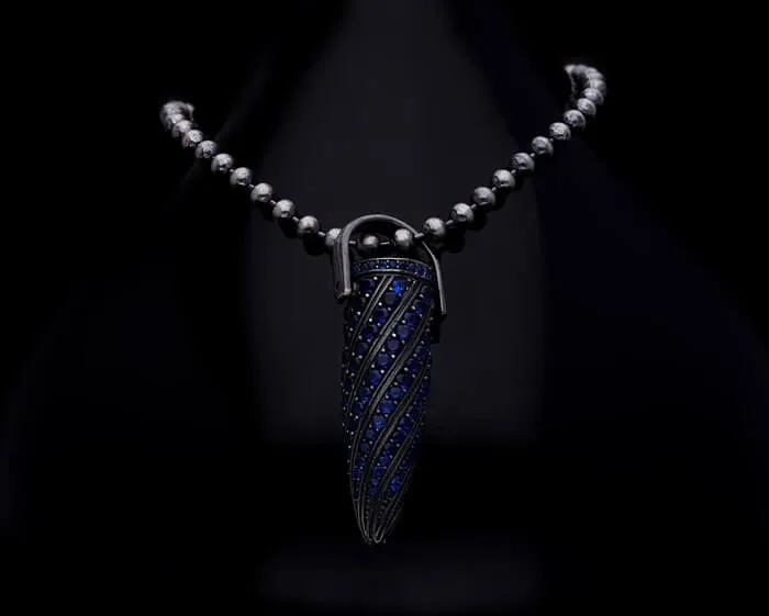 Men’s Sterling Silver Leaded Necklace