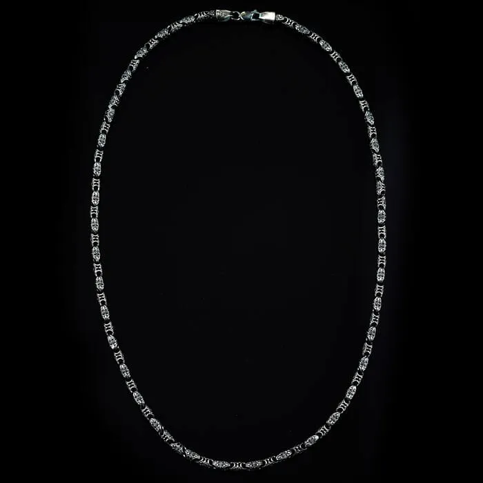 Men’s Sterling Silver Oxidized Necklace