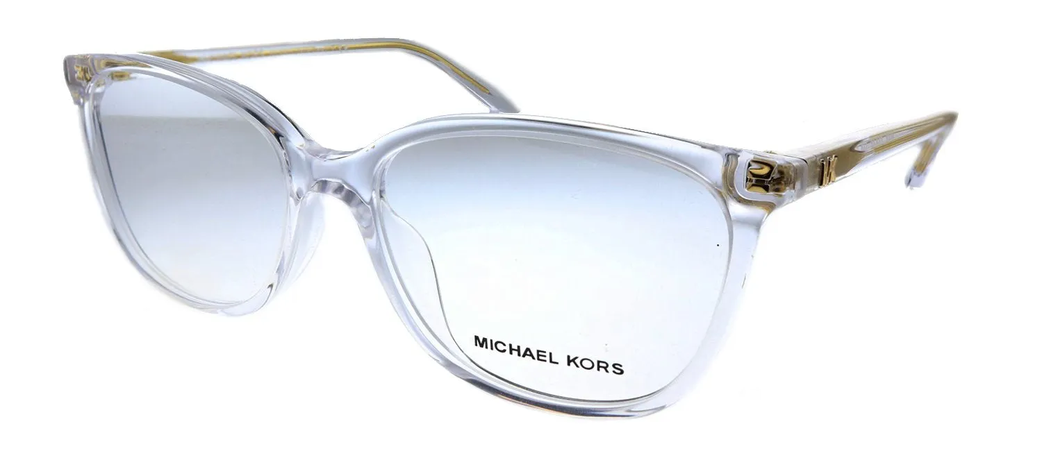 Michael Kors Santa Clara MK 4067U 3015 Square Plastic Clear Eyeglasses with Demo Lens