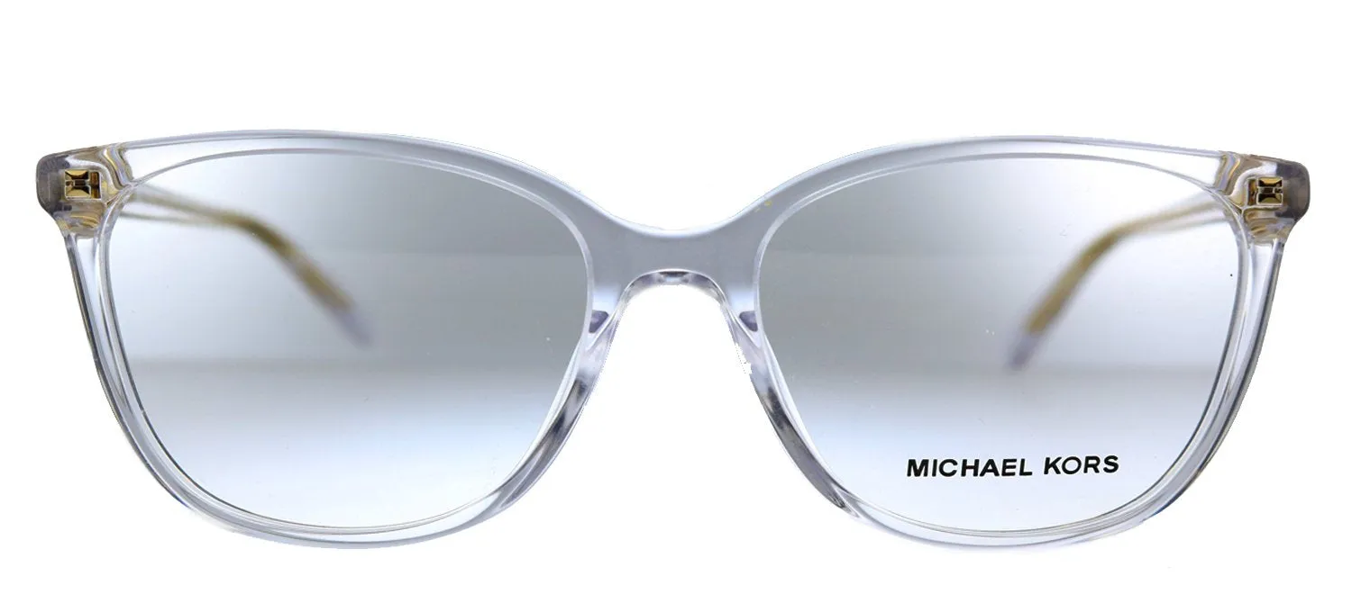 Michael Kors Santa Clara MK 4067U 3015 Square Plastic Clear Eyeglasses with Demo Lens