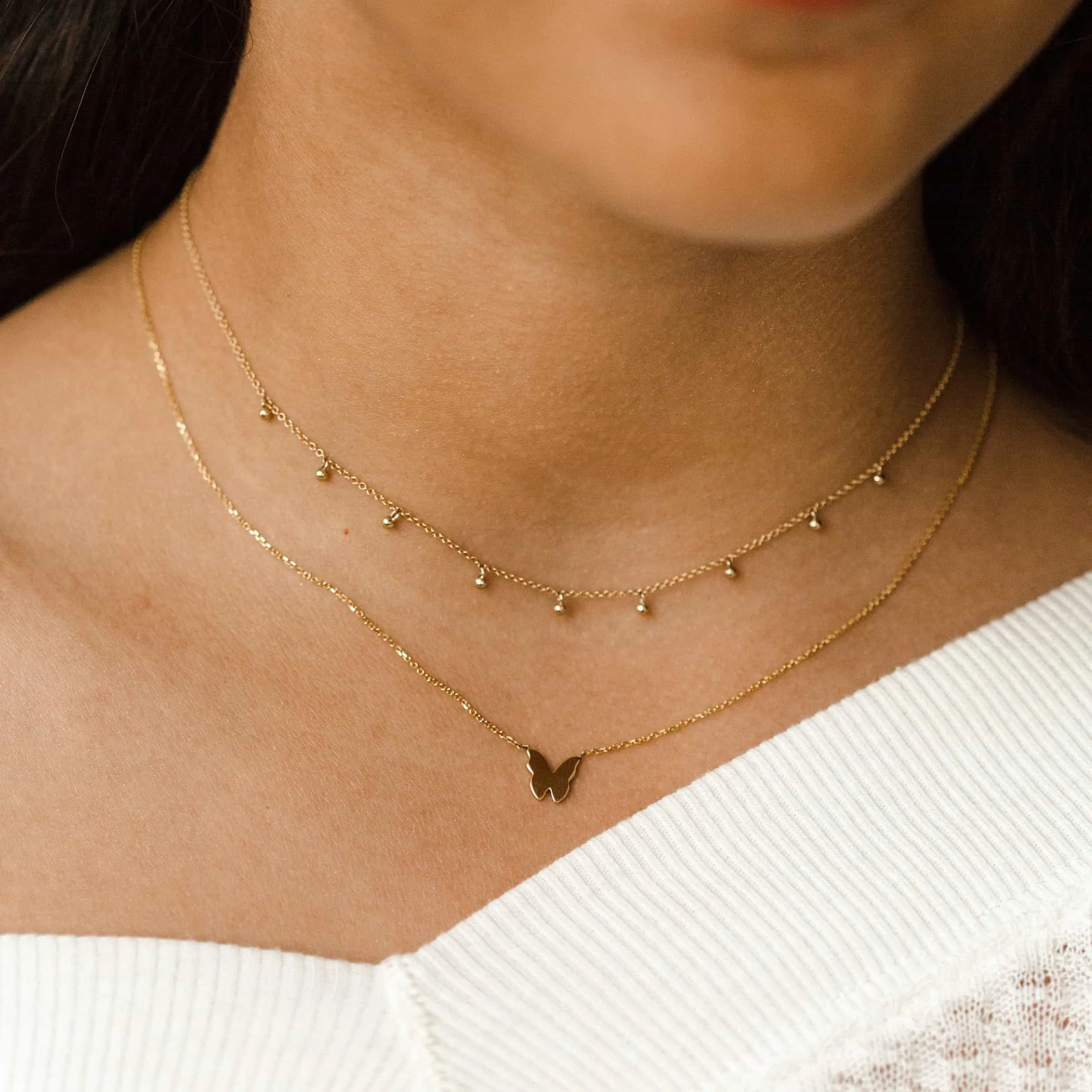 Mini Dainty Ball Chain Necklace