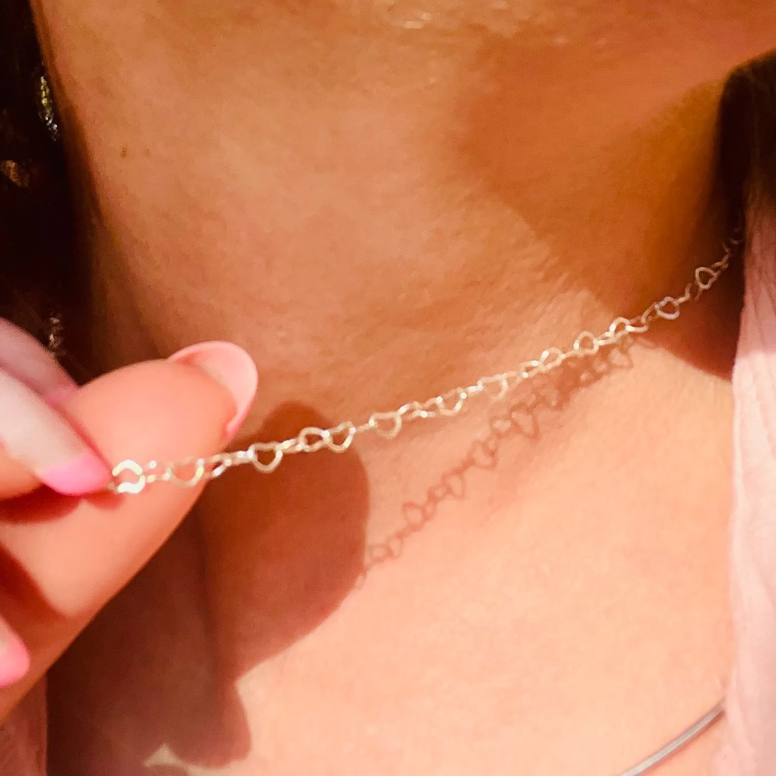 Mini Hearts Chain Necklace