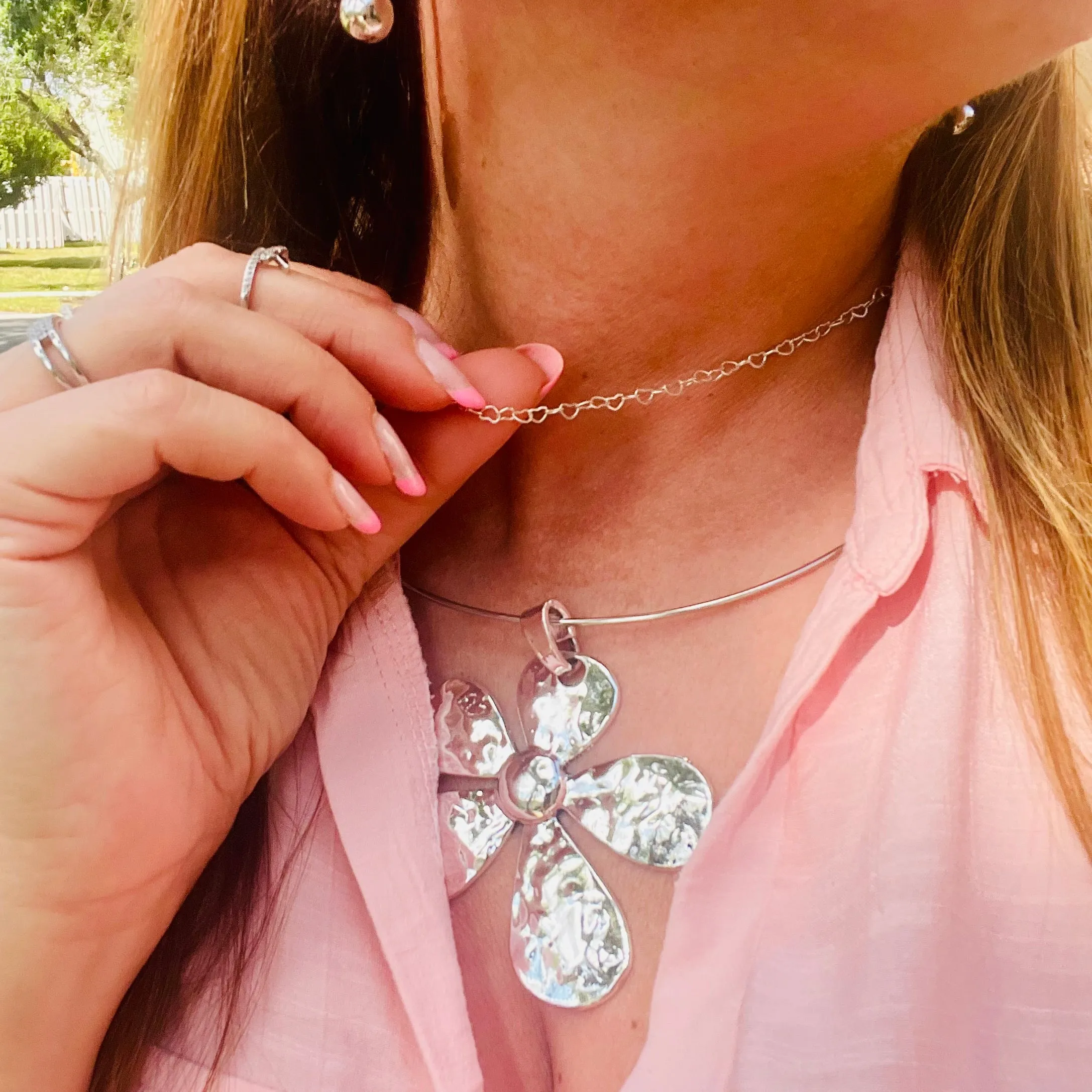 Mini Hearts Chain Necklace