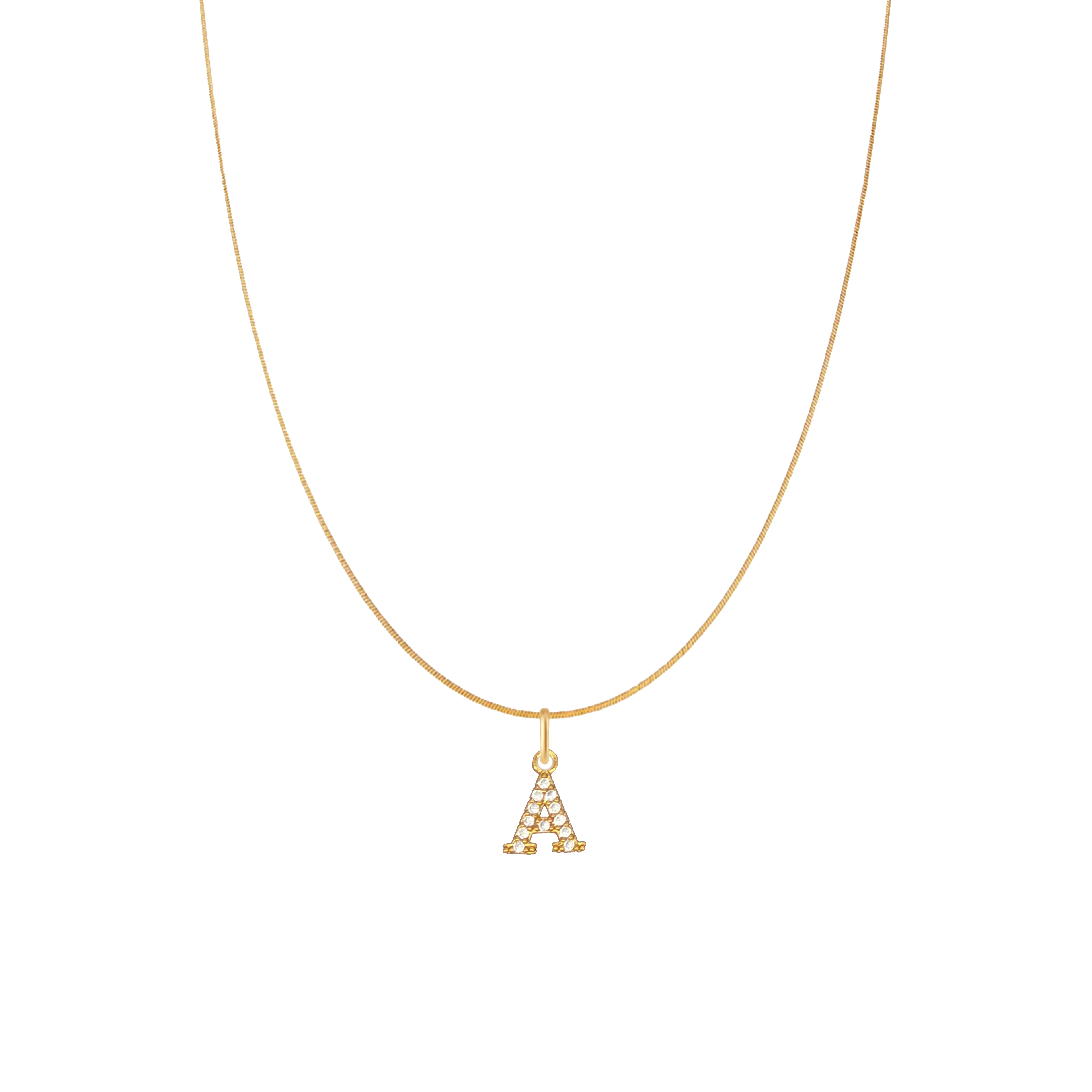 MINI SNAKE INITIAL NECKLACE