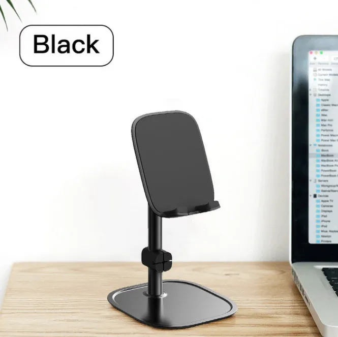 Mobile Phone Stand Holder for iPhone iPad Air Smartphone Metal Desk Desktop Phone Mount Holder for Xiaomi Huawei Tablet Silver
