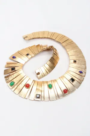 Modernist Sunburst Gem Collar