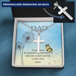 Mom Remembrance- Personalized Cross Necklace for Dad