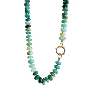 Moss Aquamarine Gemstone Necklace