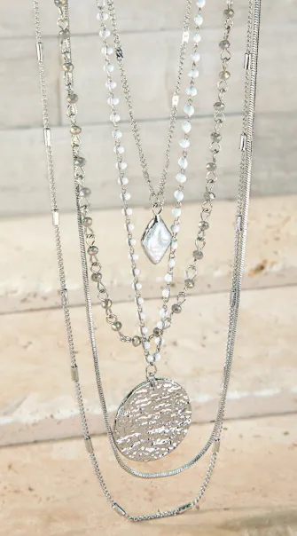 Multi Layered Charm Necklace