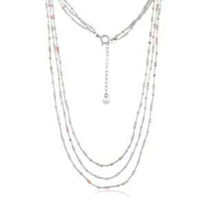 Multi-strand Opal Sterling Silver Necklace