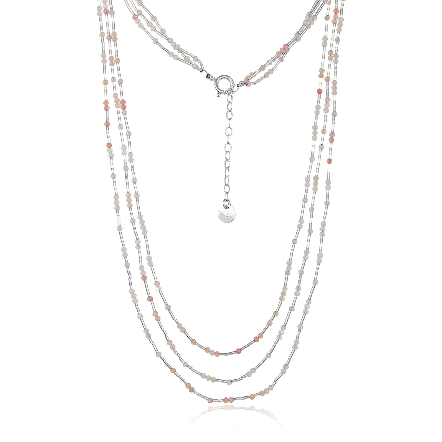 Multi-strand Opal Sterling Silver Necklace