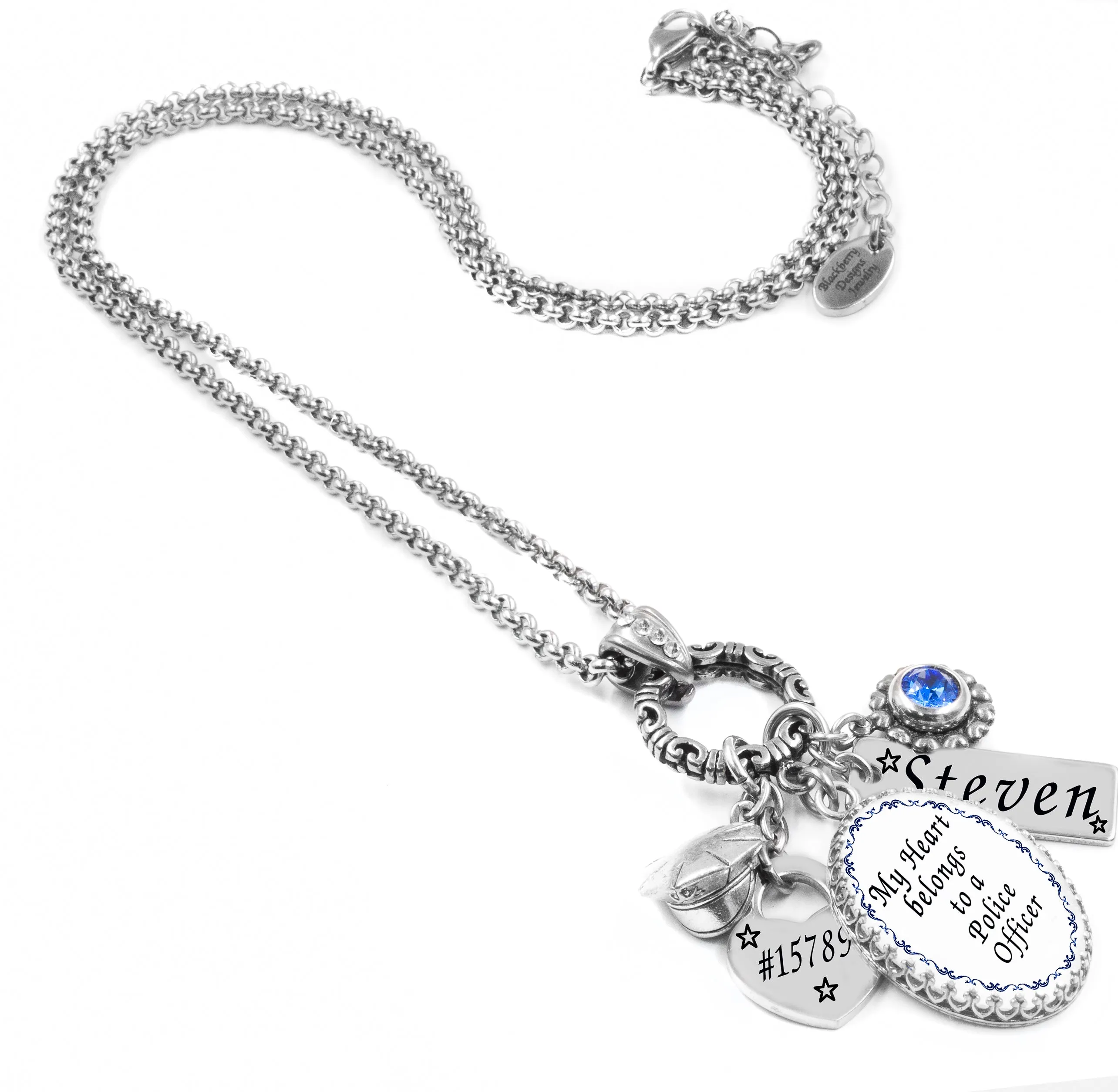 My Heart Belongs to a Police Officer Necklace