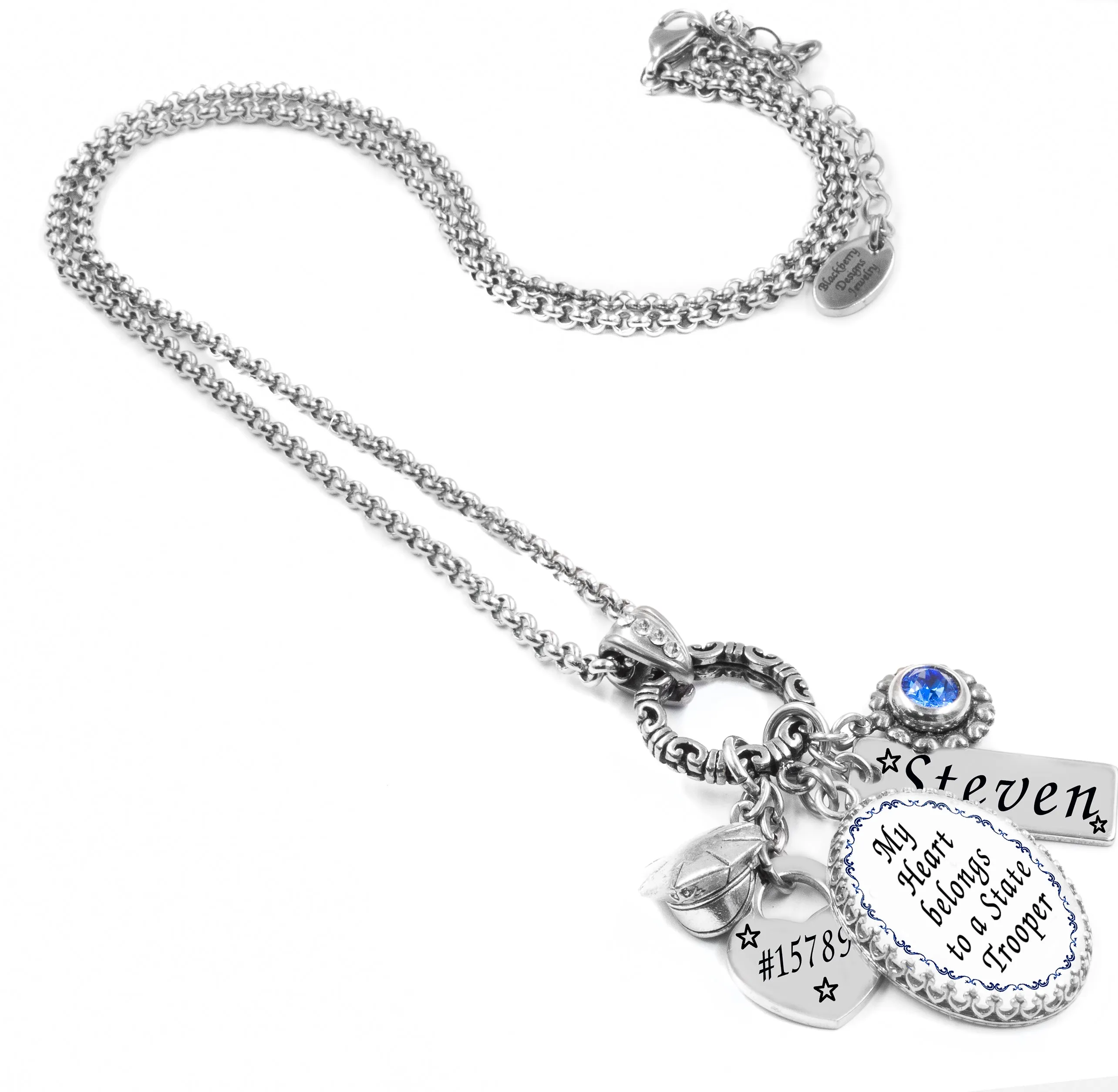 My Heart Belongs to a State Trooper Necklace