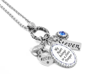 My Heart Belongs to a State Trooper Necklace