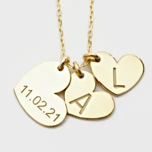 Name Necklace With Heart Initials