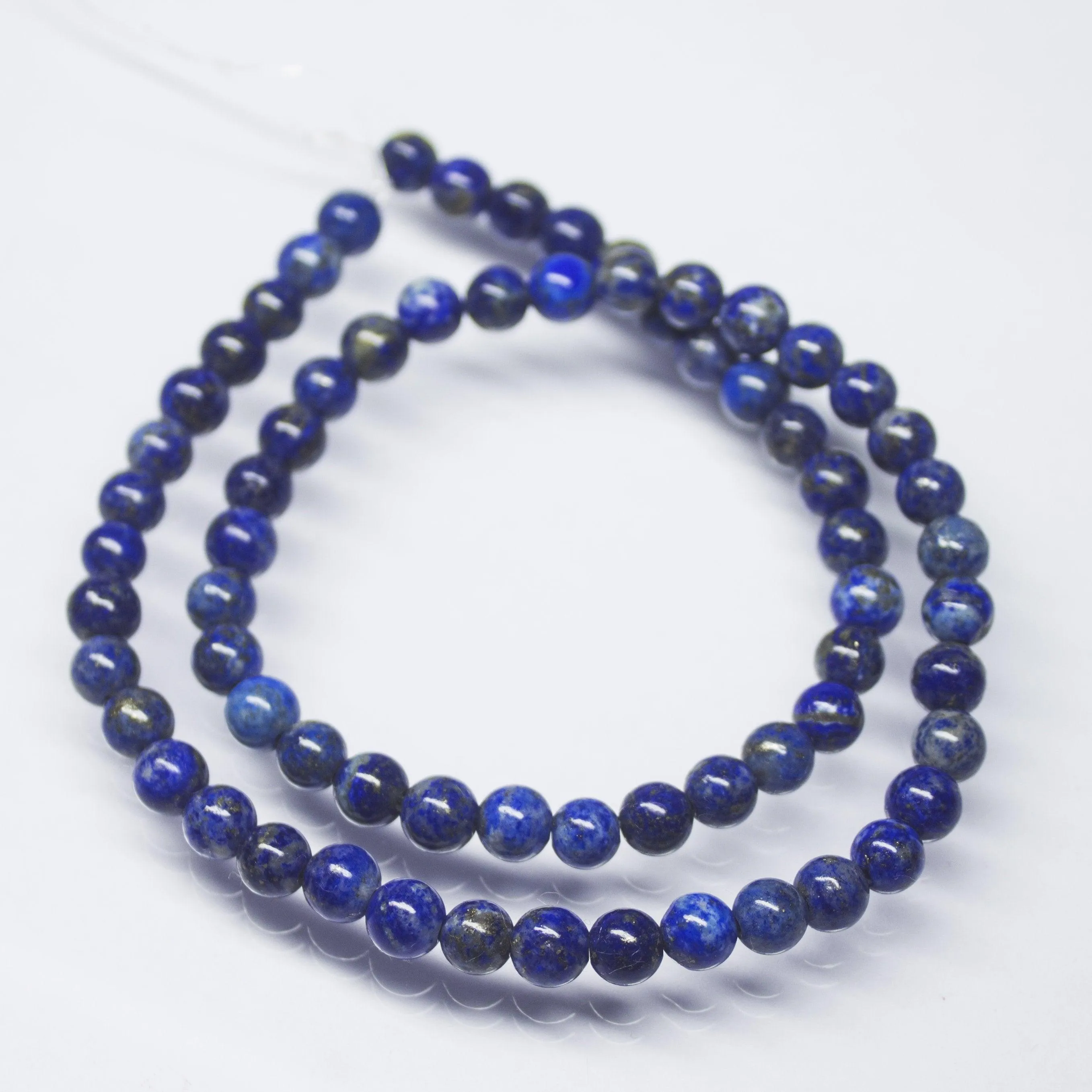 Natural Blue Lapis Lazuli Smooth Round Beads 6mm 15inches