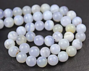 Natural Blue Turk Aqua Blue Chalcedony Smooth Round Ball Loose Beads 14" 9mm