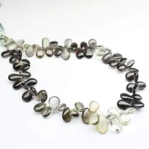 Natural Cats Eye Smooth Polished Pear Drop Loose Briolette Beads 4.5" 7mm 8mm